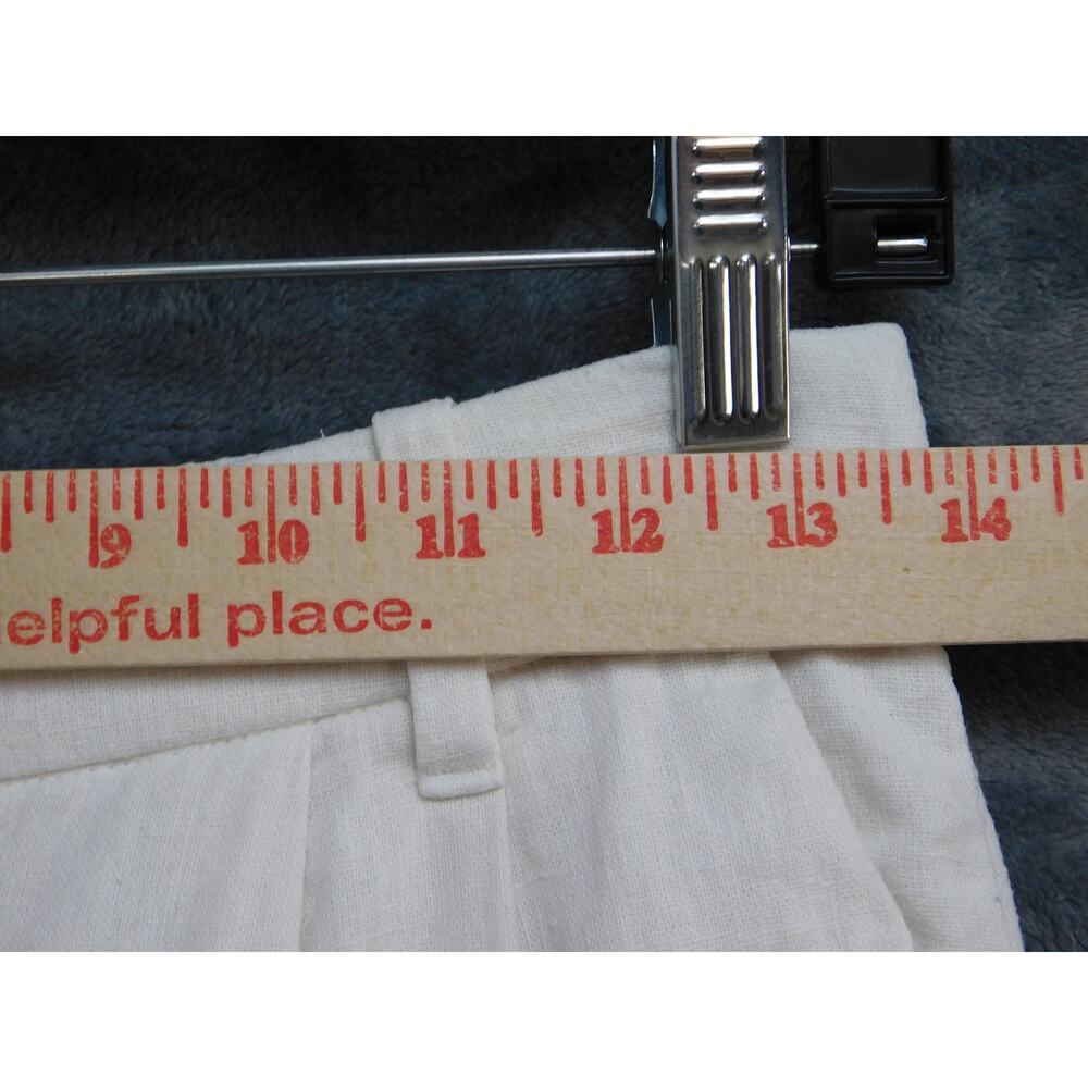 Abercrombie & Fitch Pants Womens S White Linen Dress Pleated Lined Zip Pockets - Picture 4 of 6